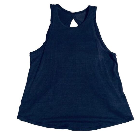 Lululemon Tank Womens 6 Twist & Reach Tank Dark Purple Built In Bra Criss Cross - Picture 1 of 8